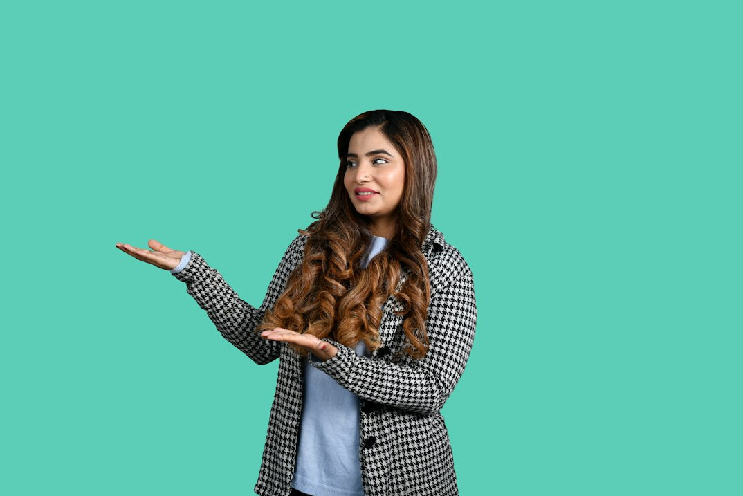 woman speaking confidently