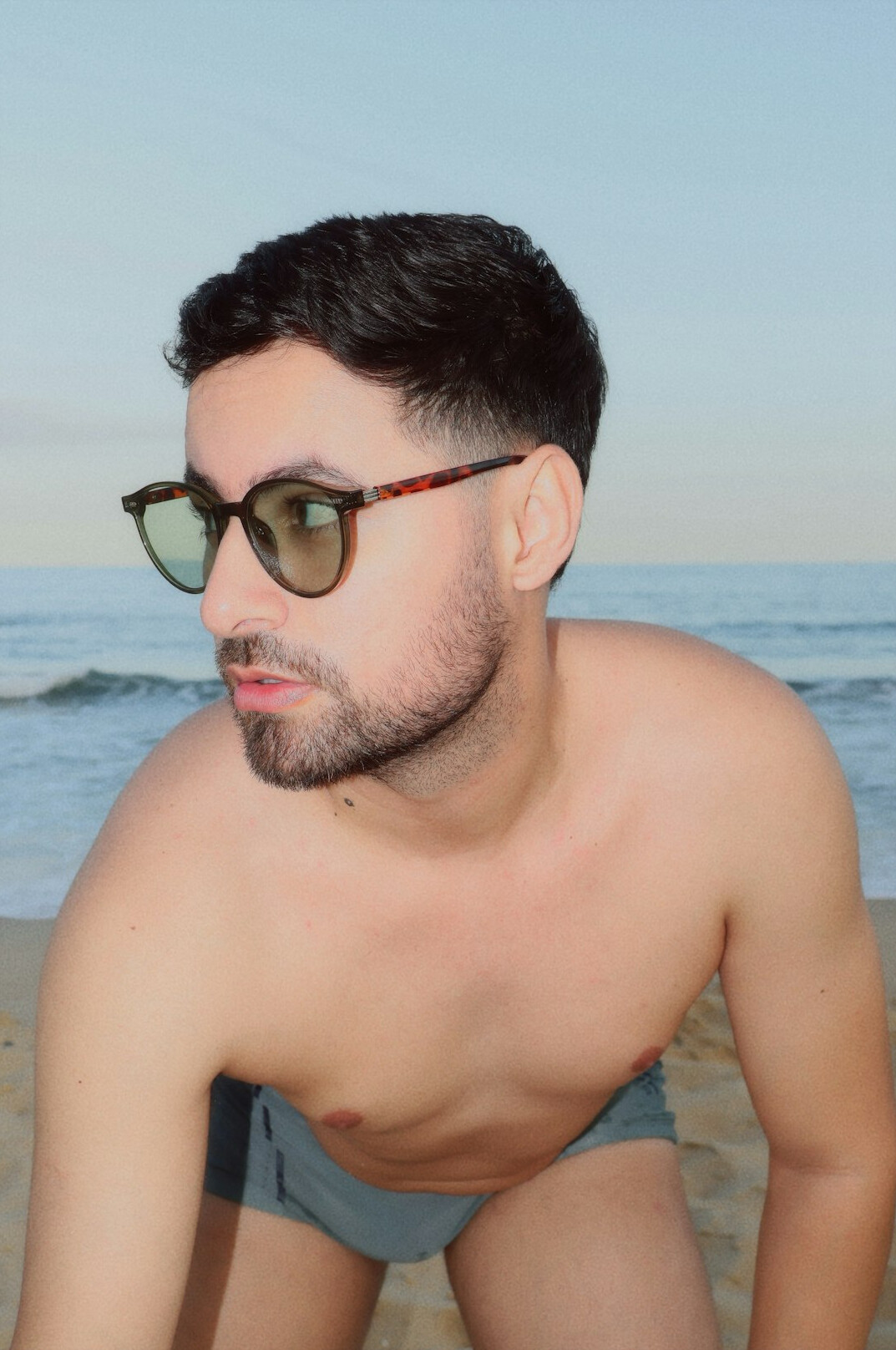 Portrait of a Brazilian man with glasses